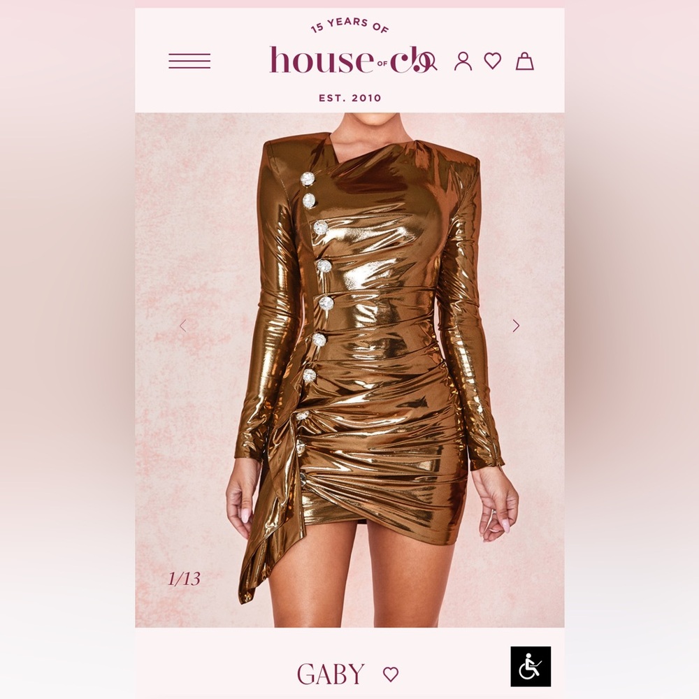 Gold Metallic Dress